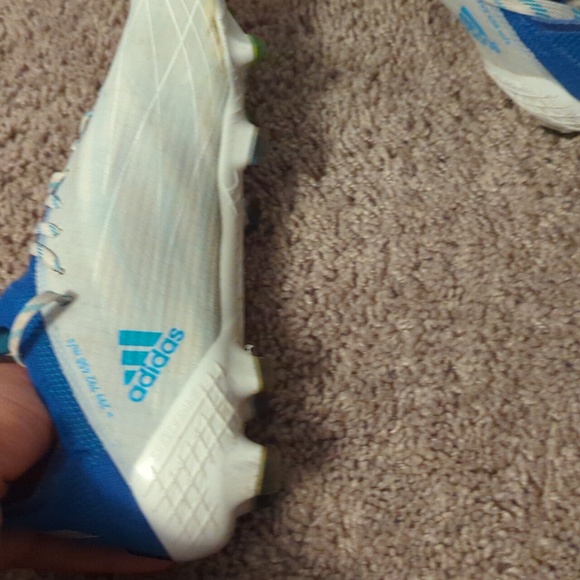 Adidas X Speedflow.1 blue and white soccer cleats - Picture 4 of 10